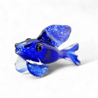 Cobalt Blue Handblown Glass Fish Figurine