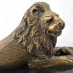 Lion Sculpture – Brass & Marble – Bombay
