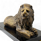 Lion Sculpture – Brass & Marble – Bombay