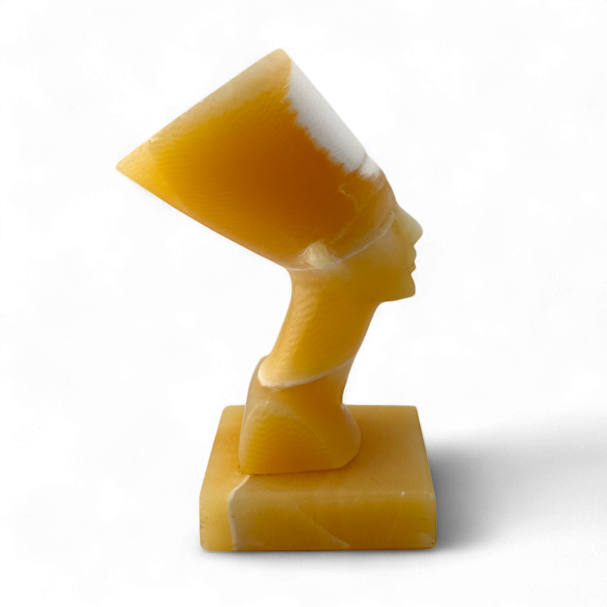 1960s Alabaster Bust of Queen Nefertiti