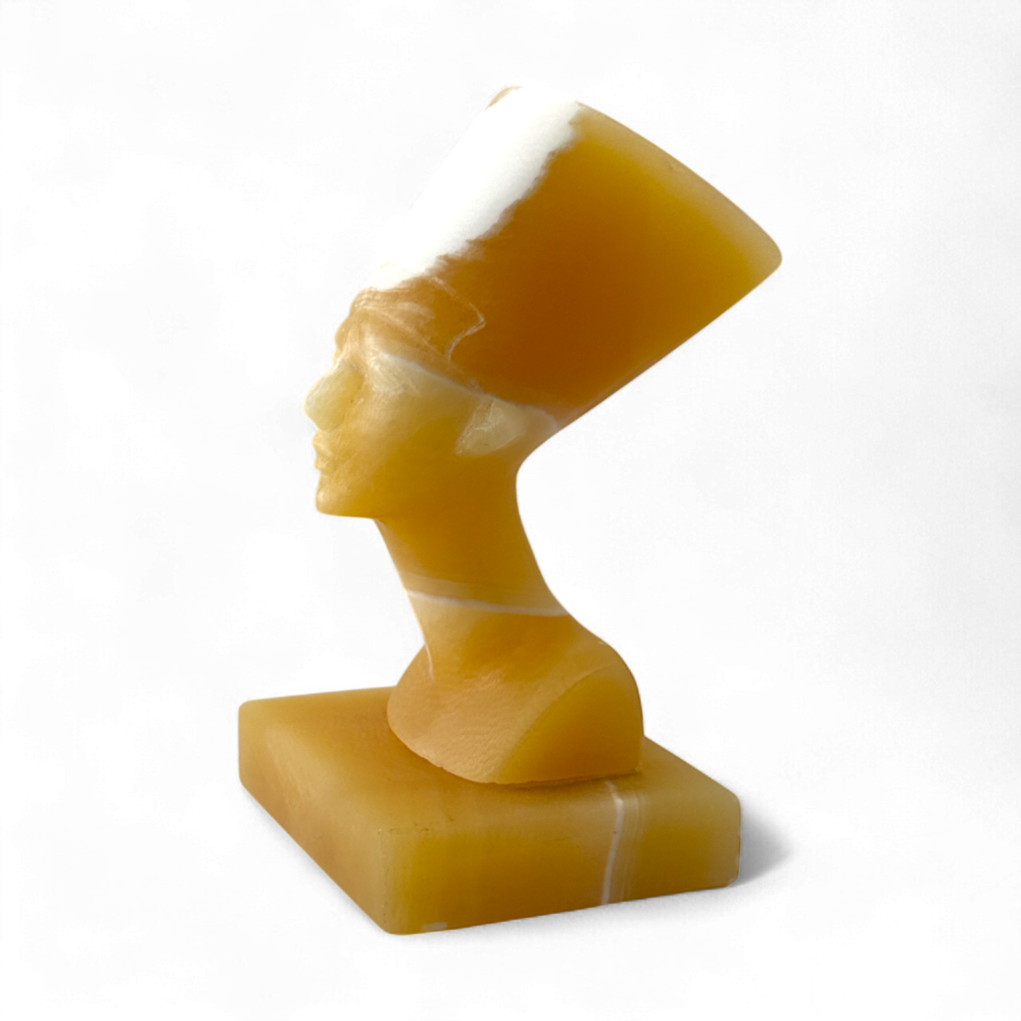 1960s Alabaster Bust of Queen Nefertiti