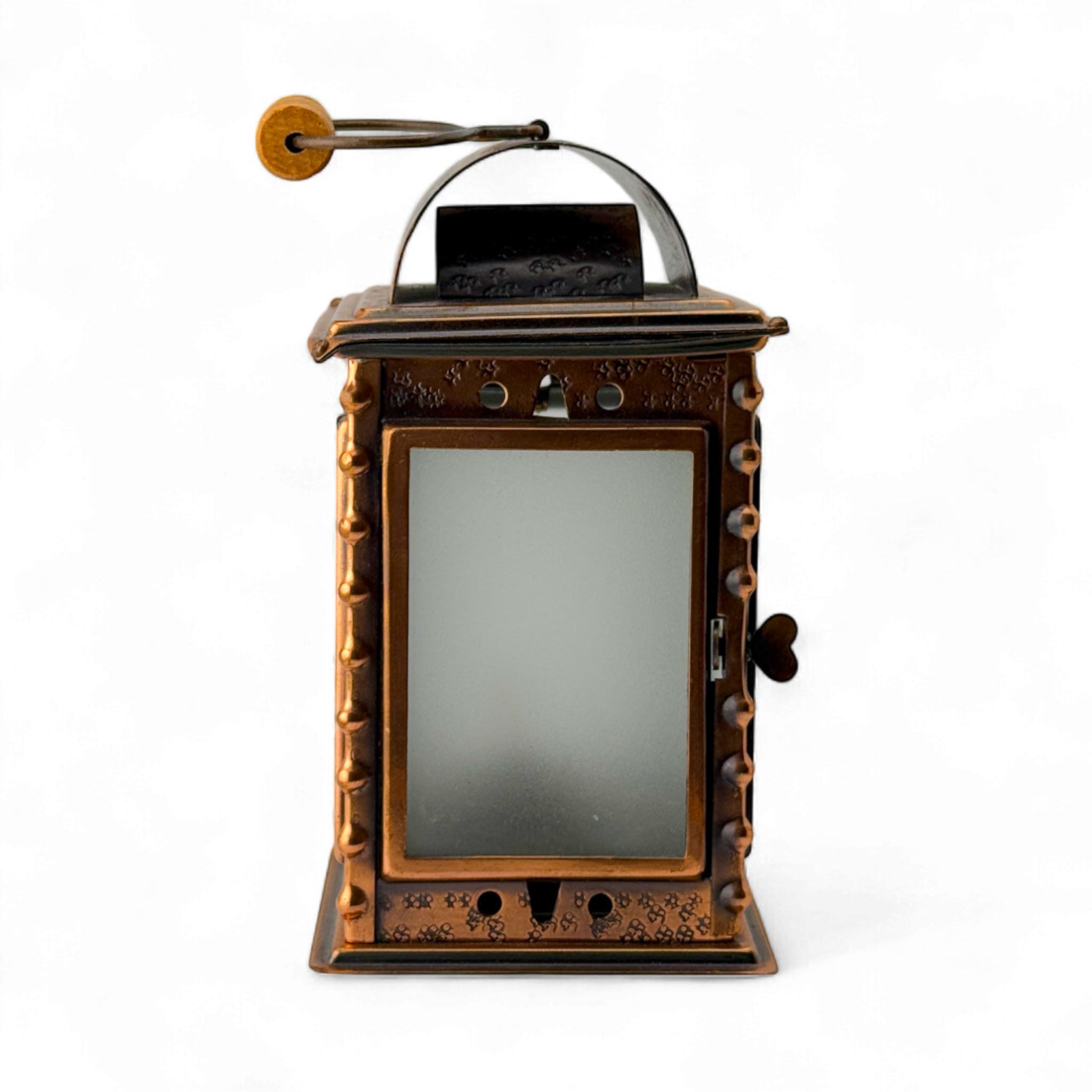 1978 Polish Hammered Copper Oil Lantern
