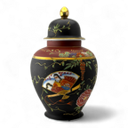 Hand-Painted Porcelain Lidded Jar