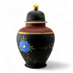 Hand-Painted Porcelain Lidded Jar
