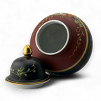 Hand-Painted Porcelain Lidded Jar