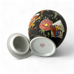 Hand-Painted Porcelain Lidded Jar