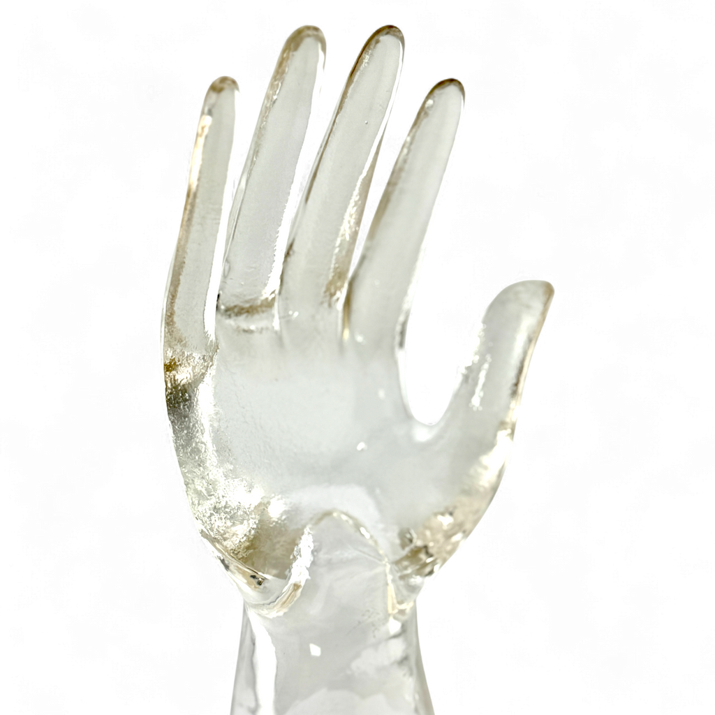 Hand-Blown Glass Hand Sculpture – The Art of Touch