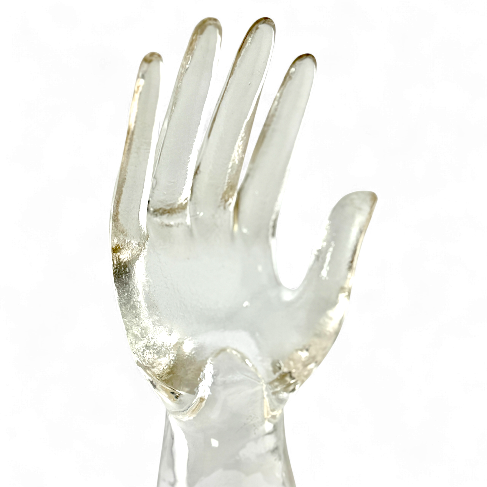 Hand-Blown Glass Hand Sculpture – The Art of Touch