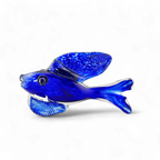 Cobalt Blue Handblown Glass Fish Figurine