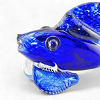 Cobalt Blue Handblown Glass Fish Figurine