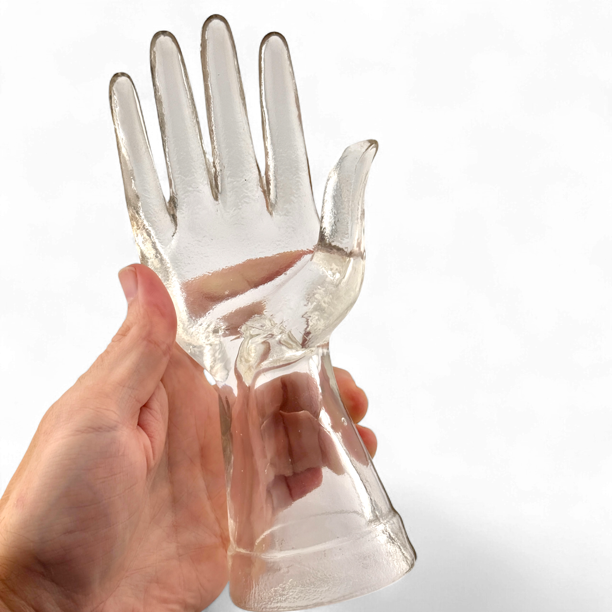 Hand-Blown Glass Hand Sculpture – The Art of Touch