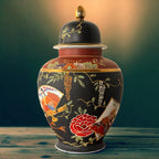 Hand-Painted Porcelain Lidded Jar