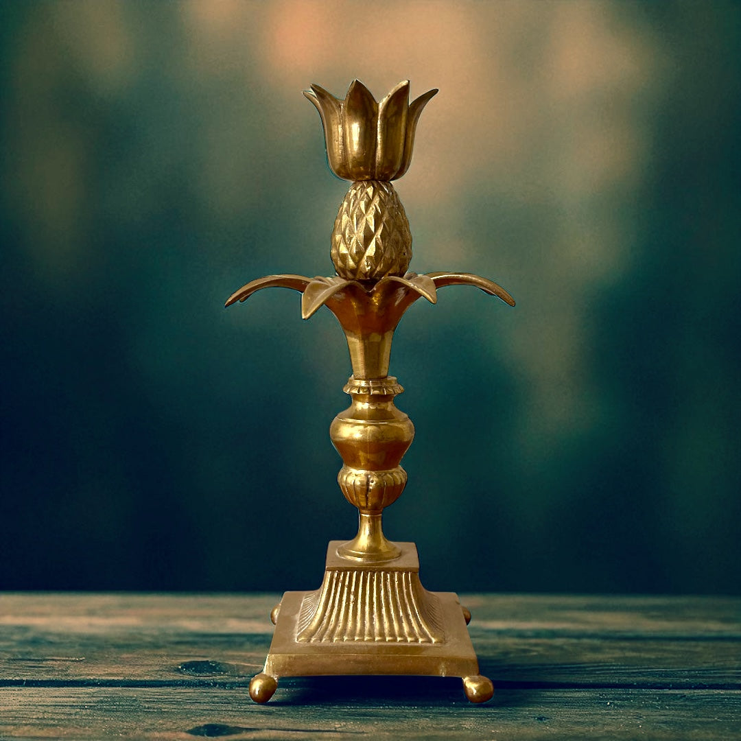 Pineapple Candlestick – Brass – 1972 India