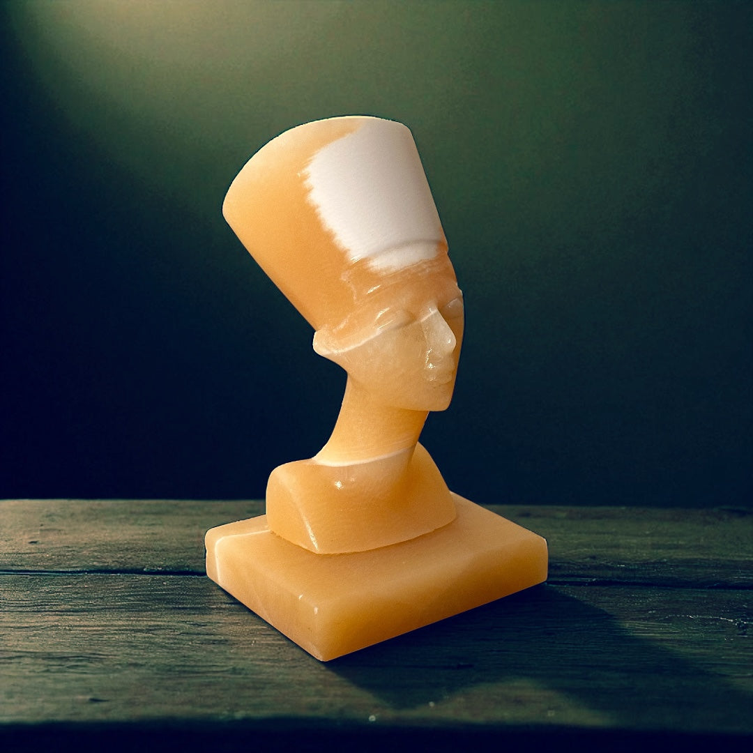 1960s Alabaster Bust of Queen Nefertiti