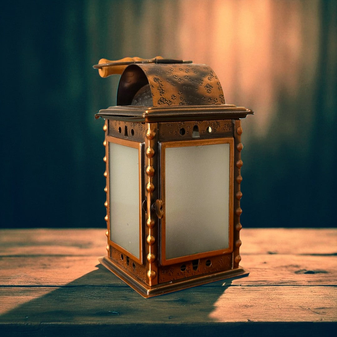 1978 Polish Hammered Copper Oil Lantern